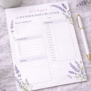 Lavender Printable Daily Planner